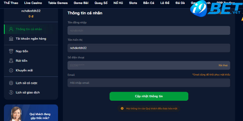 Cách Xác Minh 2 Bước Để Bảo Vệ Tài Khoản Tại I9BET 2 huong dan thuc hien xac minh 2 buoc tai nha cai